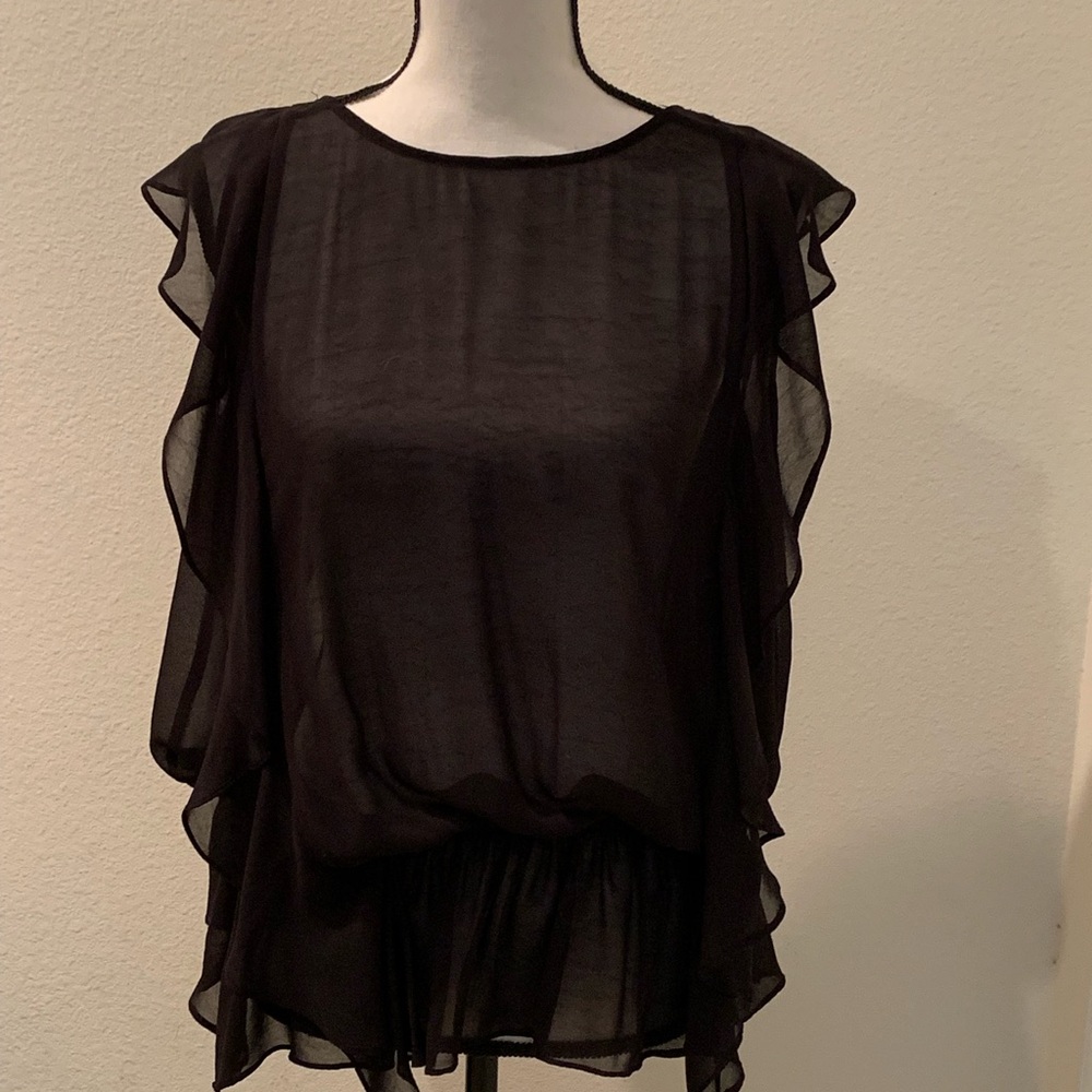 Shear black blouse